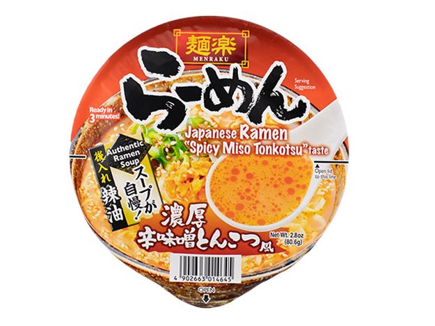 Hikari Menraku Japanische Spicy Miso Tonkotsu Ramen Cup 80,6g
