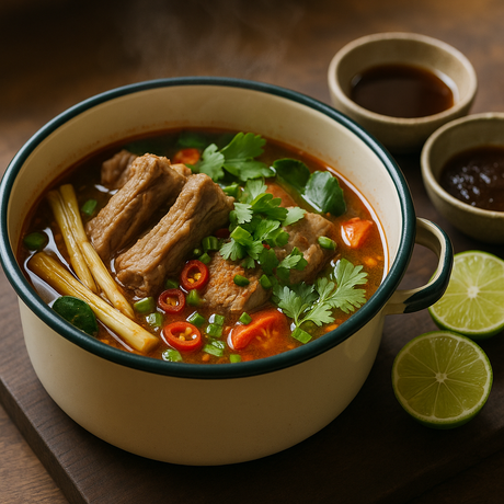 Tom Saap (ต้มแซ่บ) – Scharfe Isaan-Suppe mit Schweinerippchen