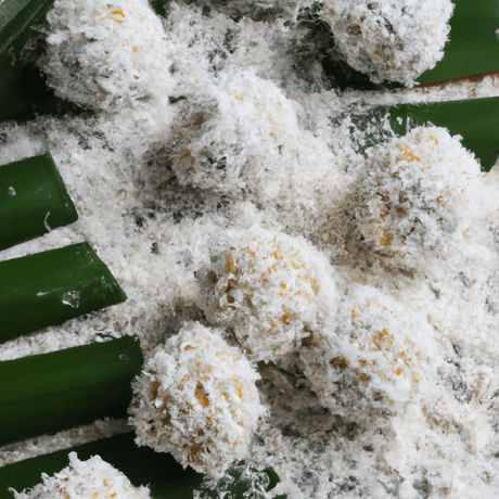 Kanom Tom (ขนมต้ม) – Kokosbällchen mit Palmzuckerfüllung - RamenHeaven