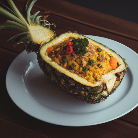 Khao Pad Sapparod (ข้าวผัดสับปะรด) – Gebratener Reis mit Ananas - RamenHeaven
