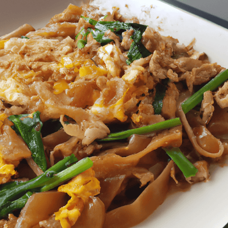 Sen Lek Pad See Ew (เส้นเล็กผัดซีอิ๊ว) – Gebratene dünne Reisnudeln mit Sojasauce - RamenHeaven
