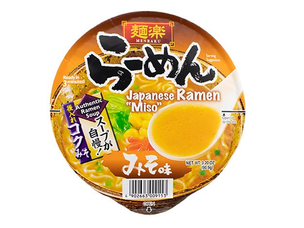 Hikari Menraku Japanische Ramen Nudeln Sojasaucen - Geschmack in Cup 76,7 g